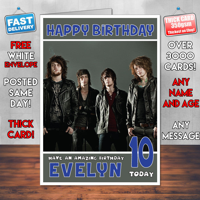 Personalised Asking Alexandria 2 INSPIRED THEME Music Birthday Card (SA)