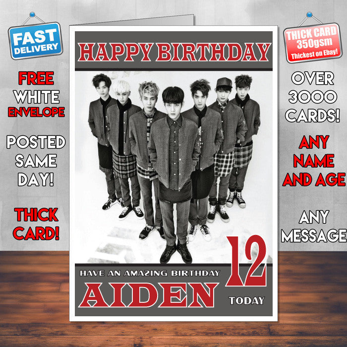 Personalised BTOB Celebrity Inspired Style Birthday Card (SA)