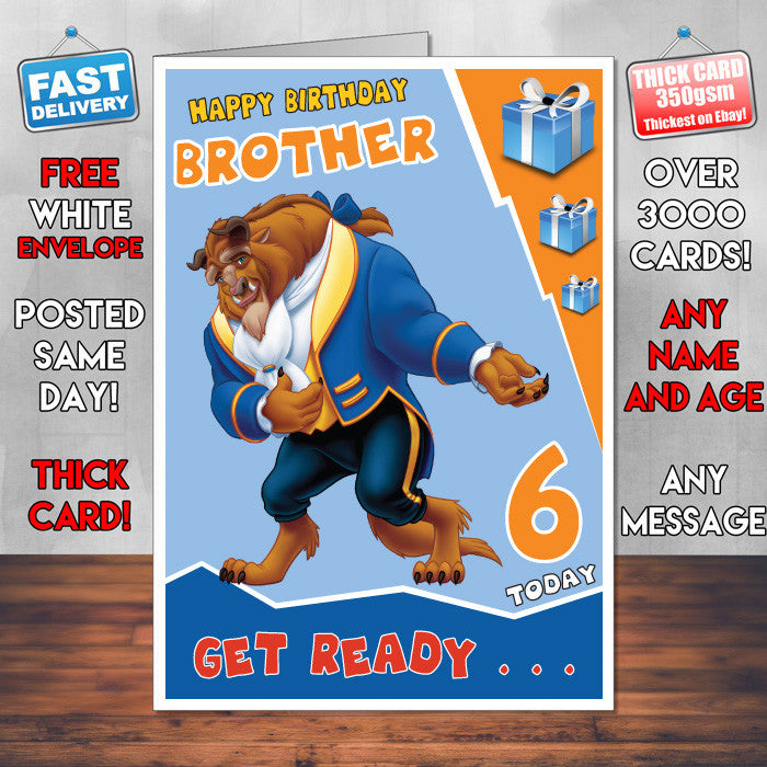 Personalised Big Monster Birthday Card (SA)