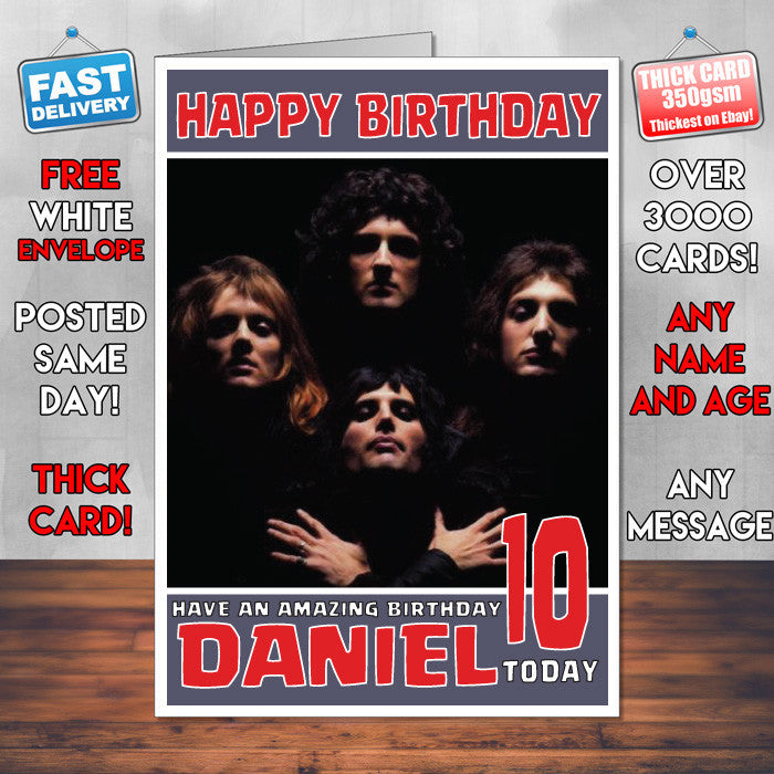 Personalised Bohemian Rhapsody Inspired Theme Music Birthday Card