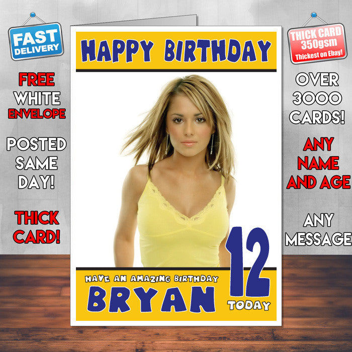 Personalised Cheryl Cole Celebrity Inspired Style Birthday Card (SA)