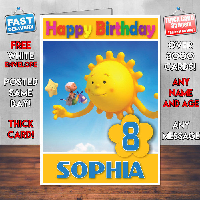Personalised Cloudbabies 3 Style Theme Personalised Kidshows Birthday Card (SA)