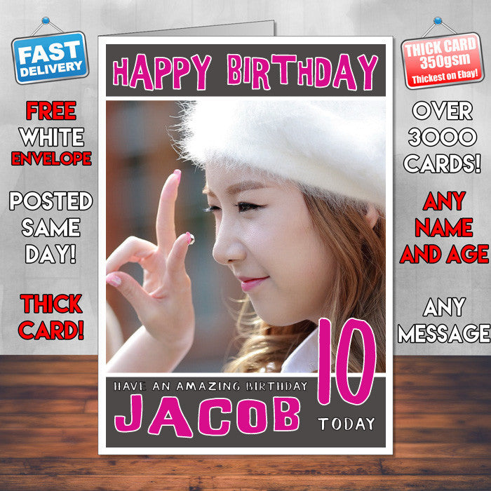 Personalised Crayon Pop 3 Celebrity Inspired Style Birthday Card (SA)