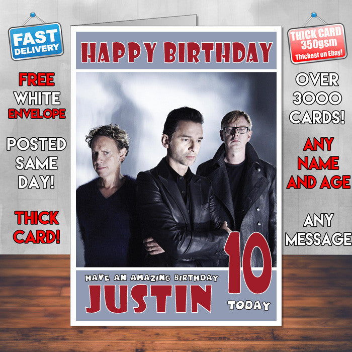 Personalised Depeche Mode 1 INSPIRED THEME Music Birthday Card (SA)