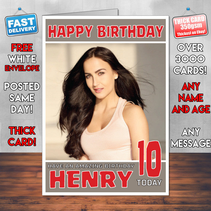 Personalised Elli Avram Bollywood Inspired Style Birthday Card (SA)