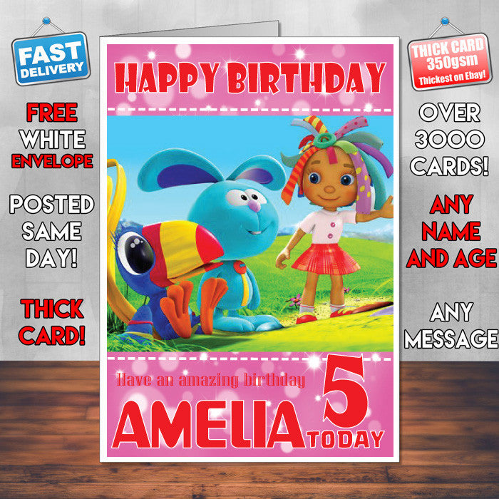 Personalised Everything's Rosie 4 Style Theme Personalised Kidshows Birthday Card (SA) β Personalised Everything's Rosie 4 Style Theme Personalised Kidshows Birthday