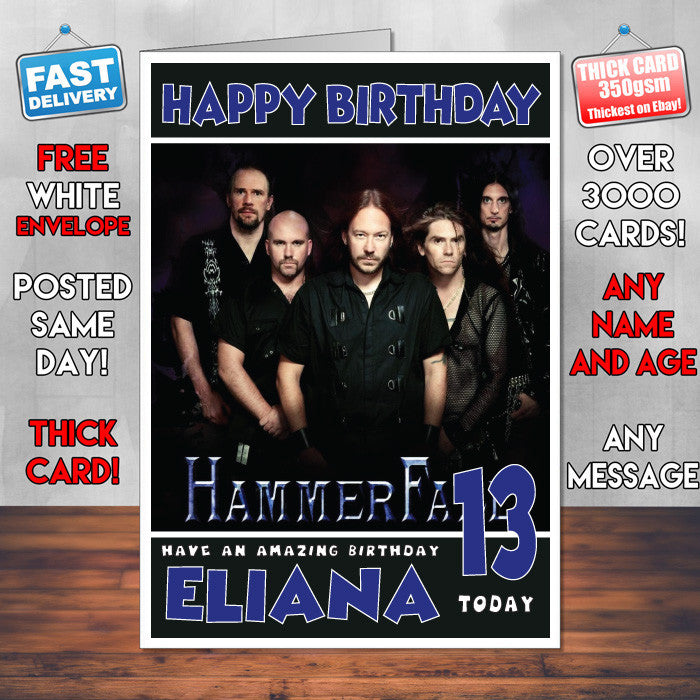 Personalised Hammer Fall Celebrity Inspired Style Birthday Card (SA)