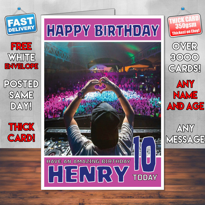 Personalised House Dj Avicii Celebrity Inspired Style Birthday Card (SA)