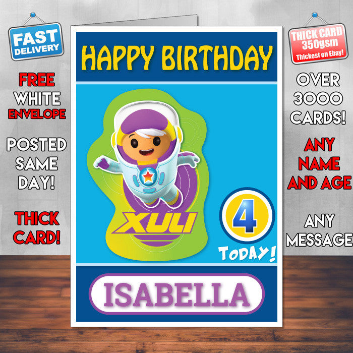 Personalised Kids Inspired Go Jetters 2 Style Theme Personalised Kidshows Birthday Card (SA)