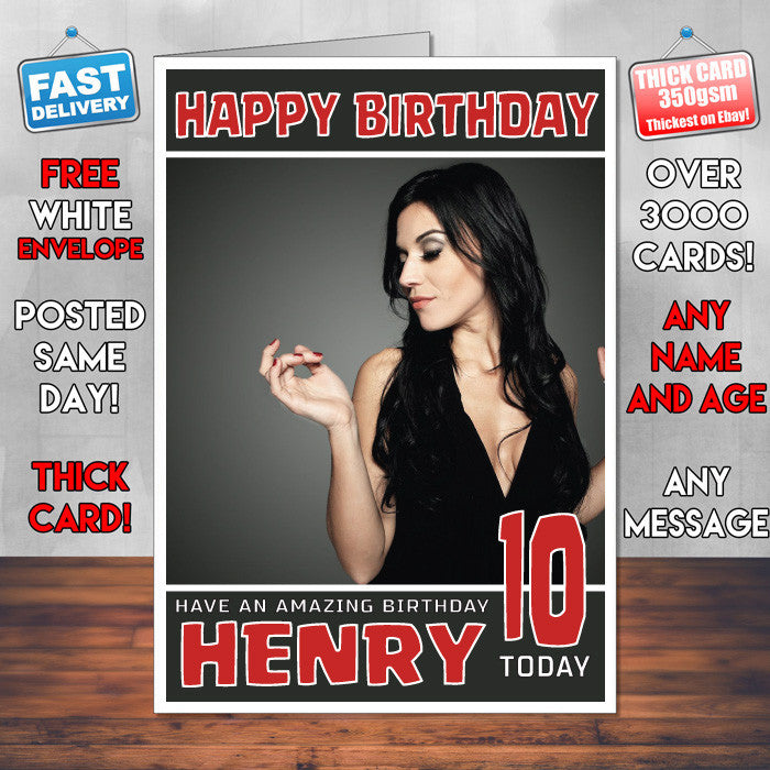 Personalised LACUNA COIL Cristina Scabbia 2 Celebrity Inspired Style Birthday Card (SA)