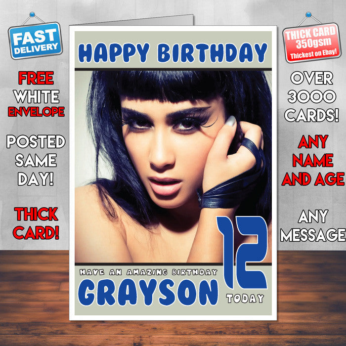 Personalised Natalia Kills 1 Celebrity Inspired Style Birthday Card (SA)