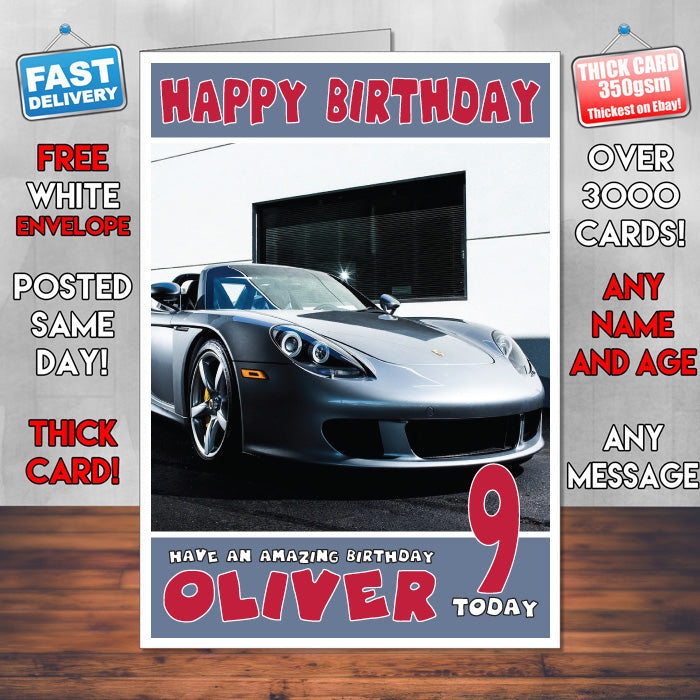 Personalised Porsche 5 Cars Birthday Card (SA) β Personalised Porsche 5 Cars Birthday Card