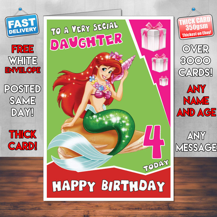 Personalised Princess Jasmine 2 Birthday Card (SA)