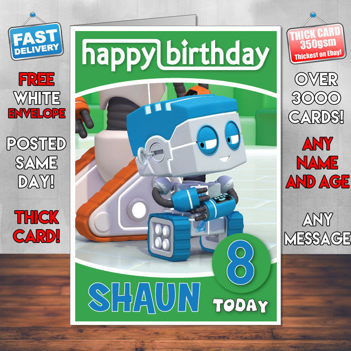Personalised Spot Bots 3 Style Theme Personalised Kidshows Birthday Card (SA) β Personalised Spot Bots 3 Style Theme Personalised Kidshows Birthday Card