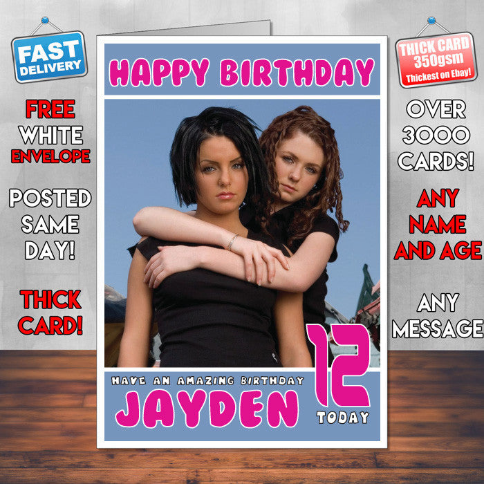 Personalised T A T U 1 INSPIRED THEME Music Birthday Card (SA)