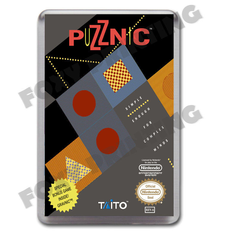 Puzznic Retro Nintendo NES Game Inspired Fridge Magnet 459