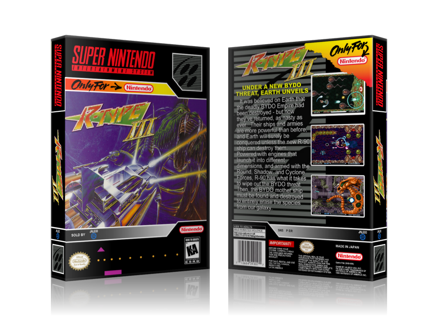 R Type III Replacement Nintendo SNES Game Case Or Cover