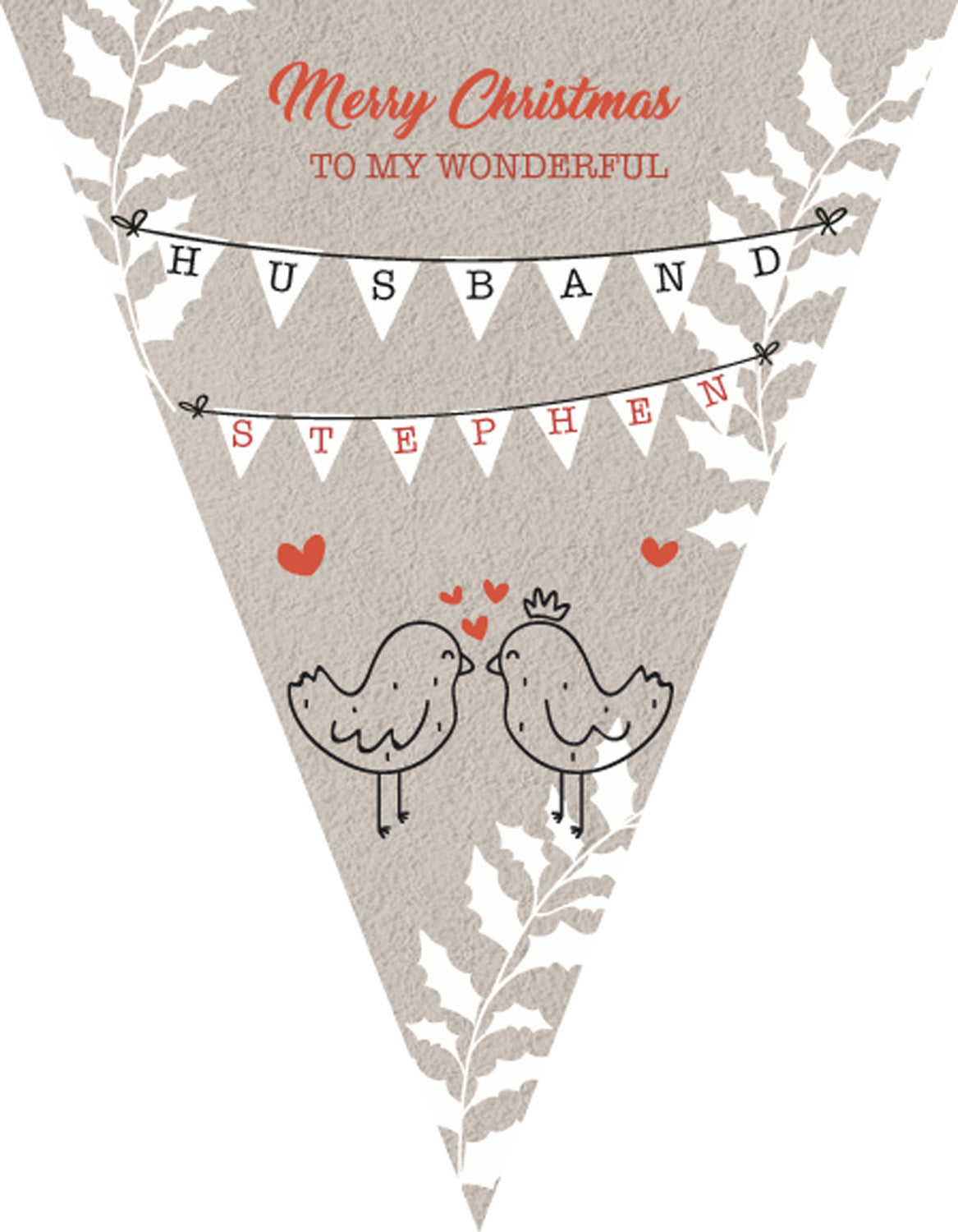 RM133 Christmas Husband Bunting B Personalised Custom Bunting Premium Party Decorations (Standard Bunting (14.8cm X 21cm)) β RM133 Christmas Husband Bunting B Personalised Custom Bunting