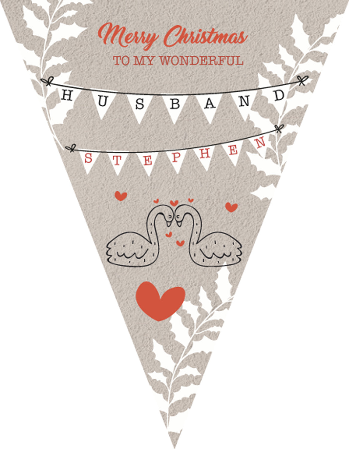 RM134 Christmas Husband Bunting C Personalised Custom Bunting Premium Party Decorations (Standard Bunting (14.8cm X 21cm)) β RM134 Christmas Husband Bunting C Personalised Custom Bunting