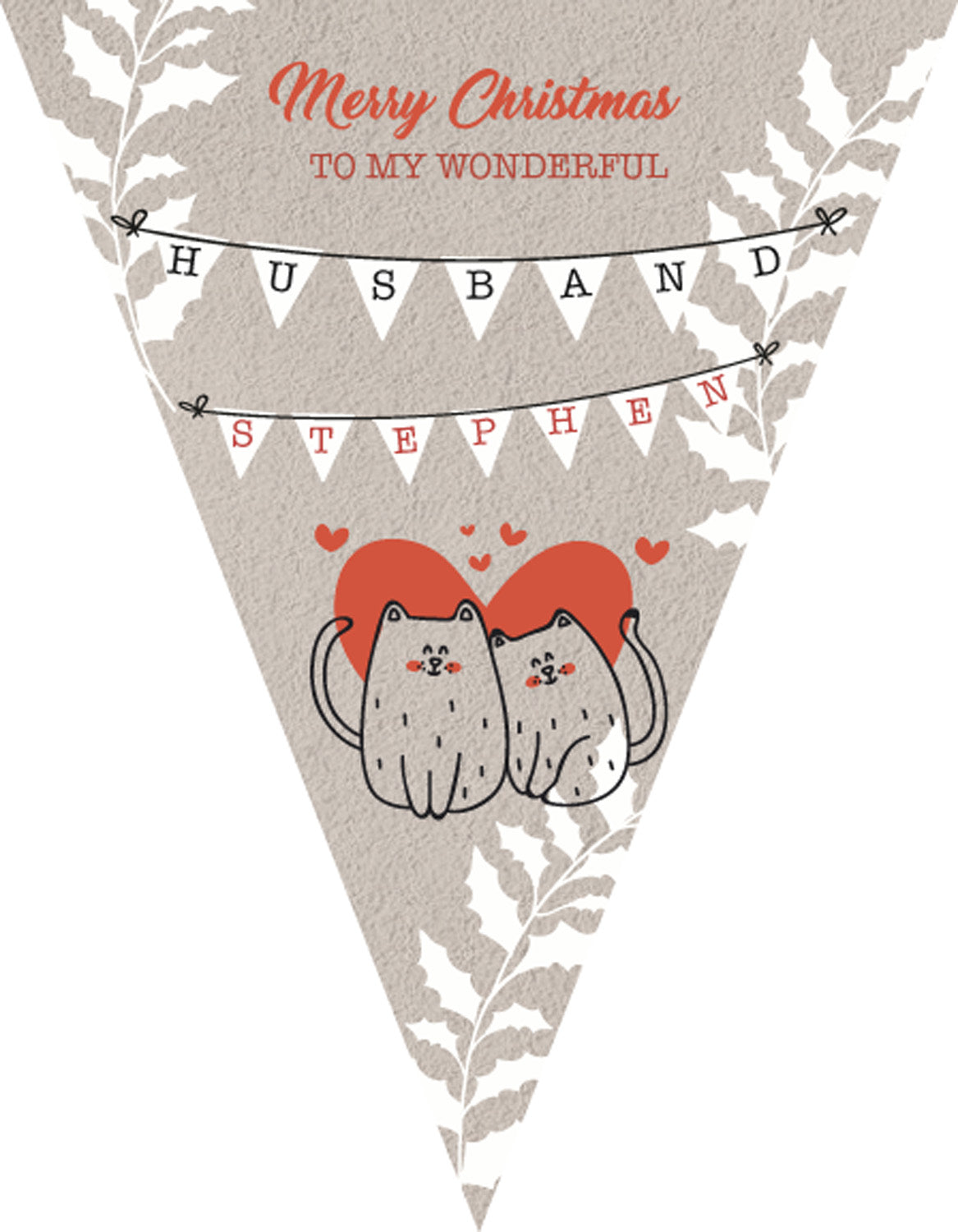 RM135 Christmas Husband Bunting D Personalised Custom Bunting Premium Party Decorations (Standard Bunting (14.8cm X 21cm)) – RM135 Christmas Husband Bunting D Personalised Custom Bunting