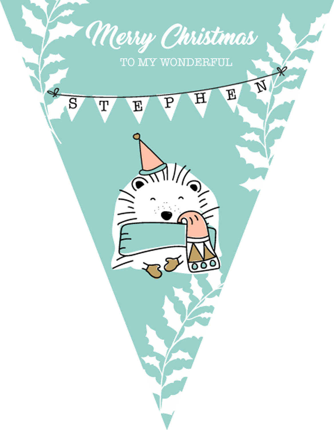 RM136 Christmas By Name Bunting A Personalised Custom Bunting Premium Party Decorations (Standard Bunting (14.8cm X 21cm)) – RM136 Christmas By Name Bunting A Personalised Custom Bunting