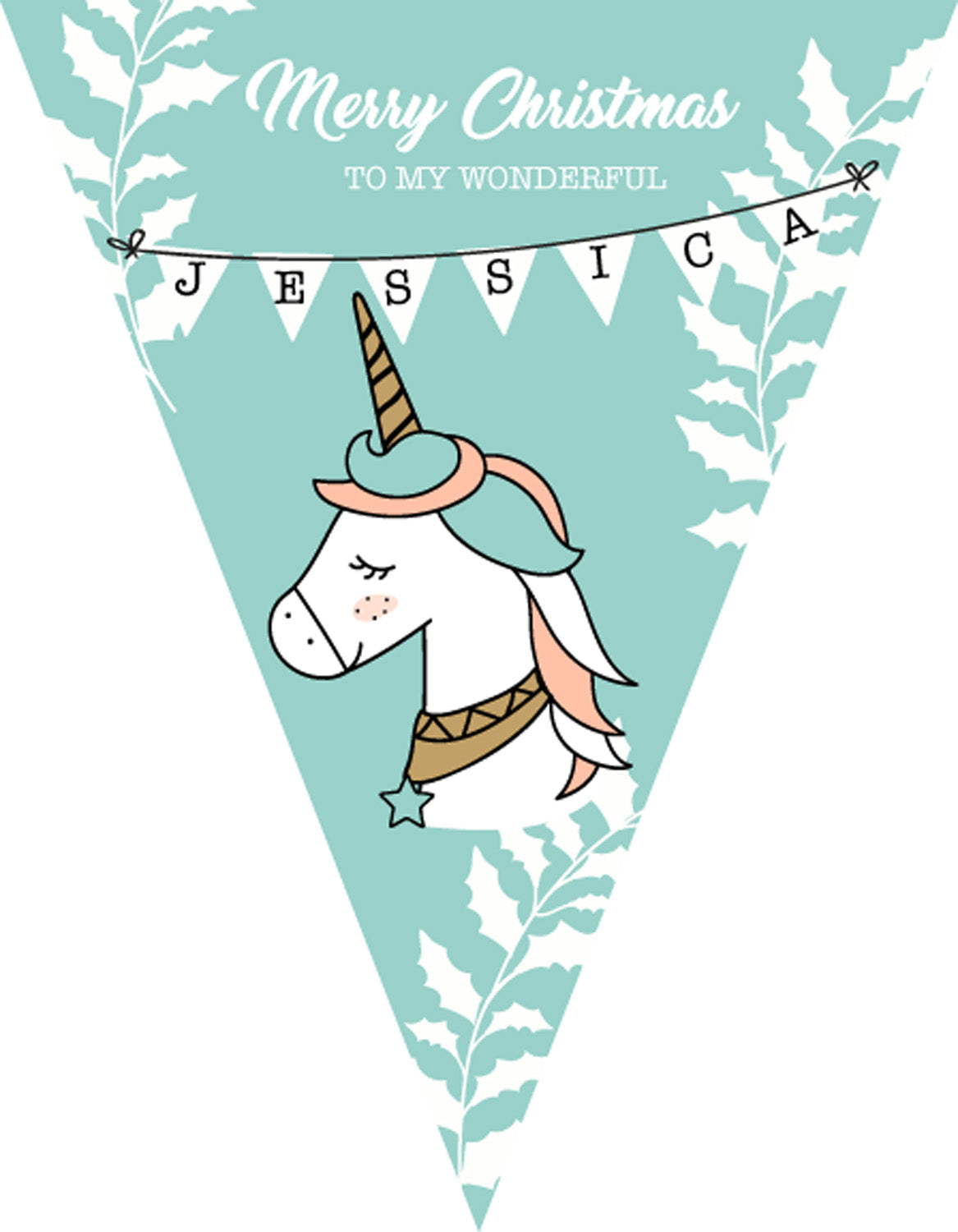 RM137 Christmas By Name Bunting B Personalised Custom Bunting Premium Party Decorations (Standard Bunting (14.8cm X 21cm)) β RM137 Christmas By Name Bunting B Personalised Custom Bunting