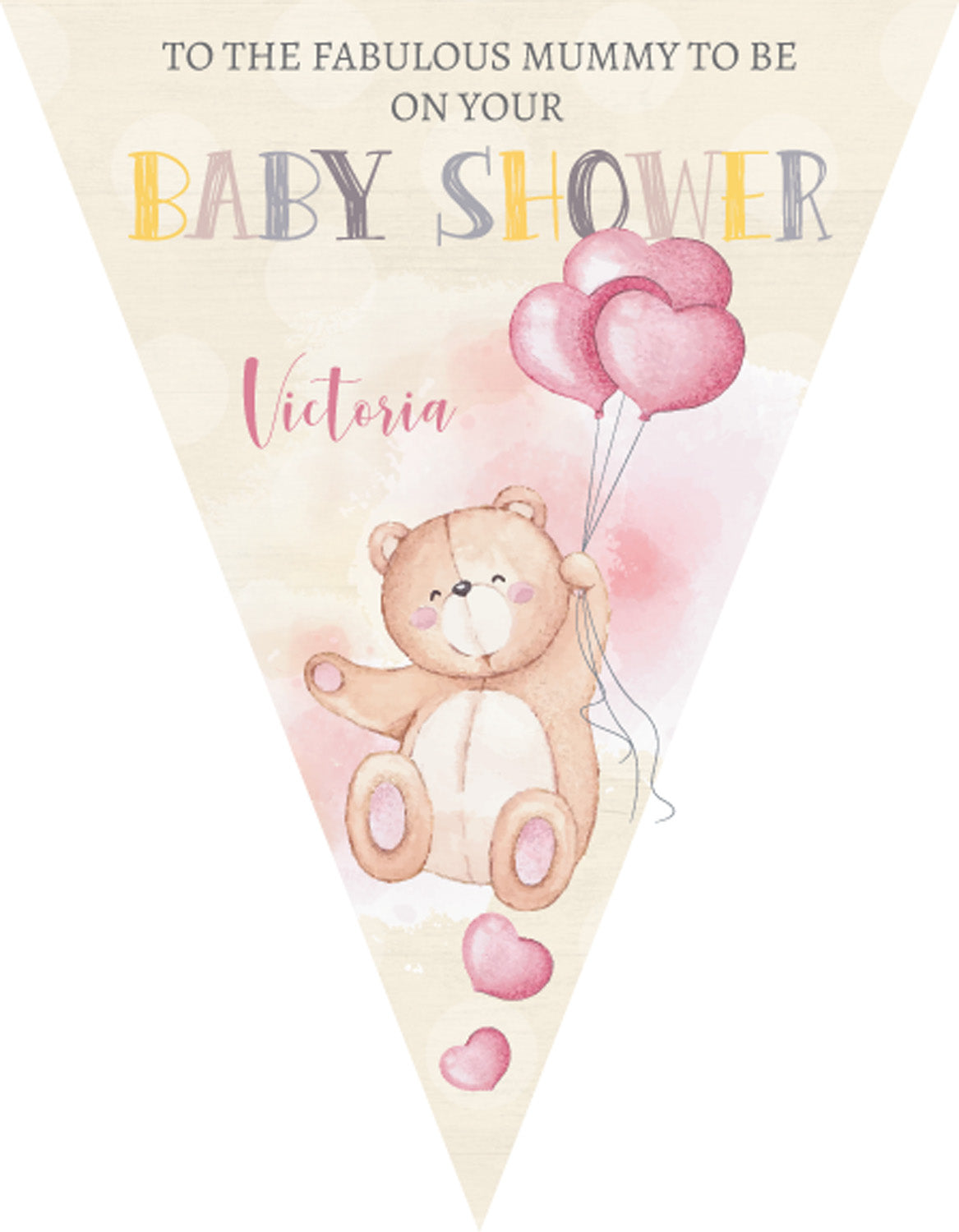 RM198 Baby Shower B Bunting Premium Party Decorations (Standard Bunting (14.8cm X 21cm))