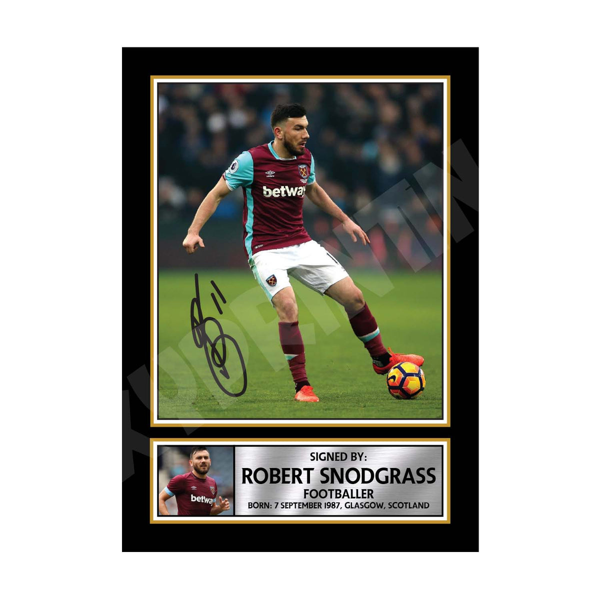 ROBERT SNODGRASS (1) Football Player Printed Signature Print – Robert Snodgrass Football Player Printed Signature Print – A1 Print Only