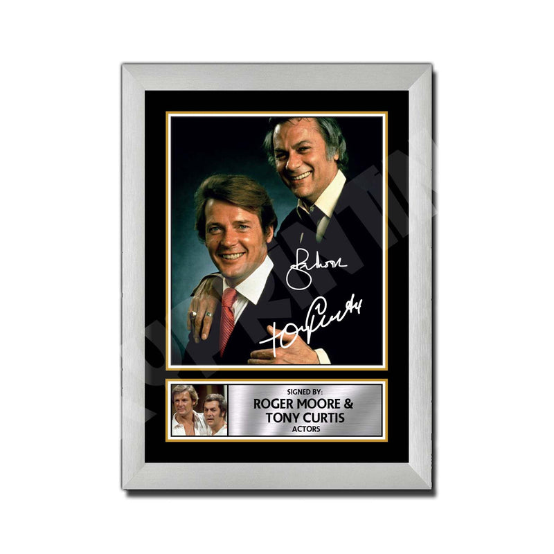 ROGER MOORE _ TONY CURTIS 2 Limited Edition Tv Show Signed Print
