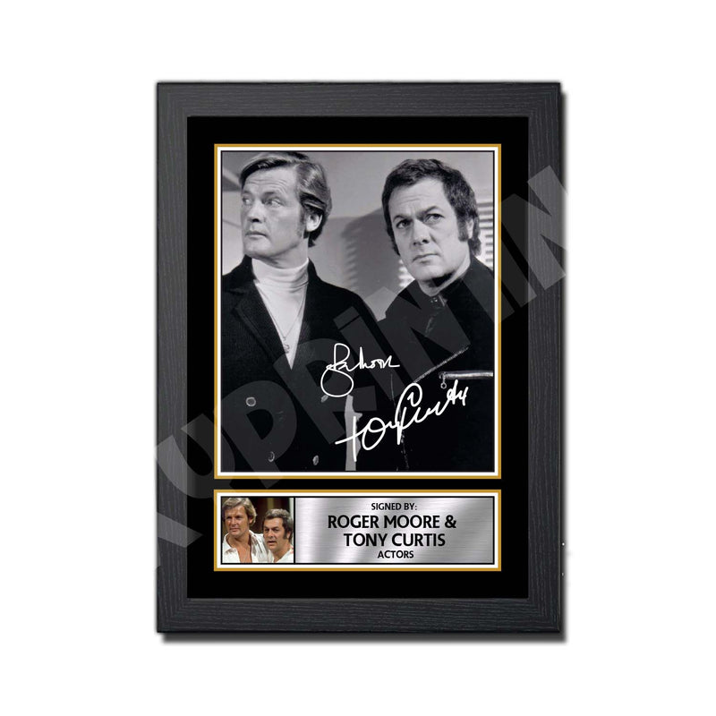 ROGER MOORE _ TONY CURTIS (1) Limited Edition Tv Show Signed Print