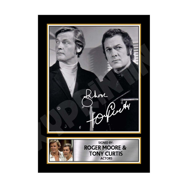 ROGER MOORE _ TONY CURTIS (1) Limited Edition Tv Show Signed Print