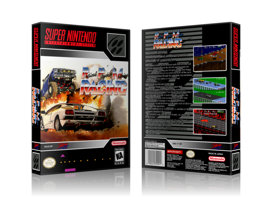 RPM Racing Replacement Nintendo SNES Game Case Or Cover