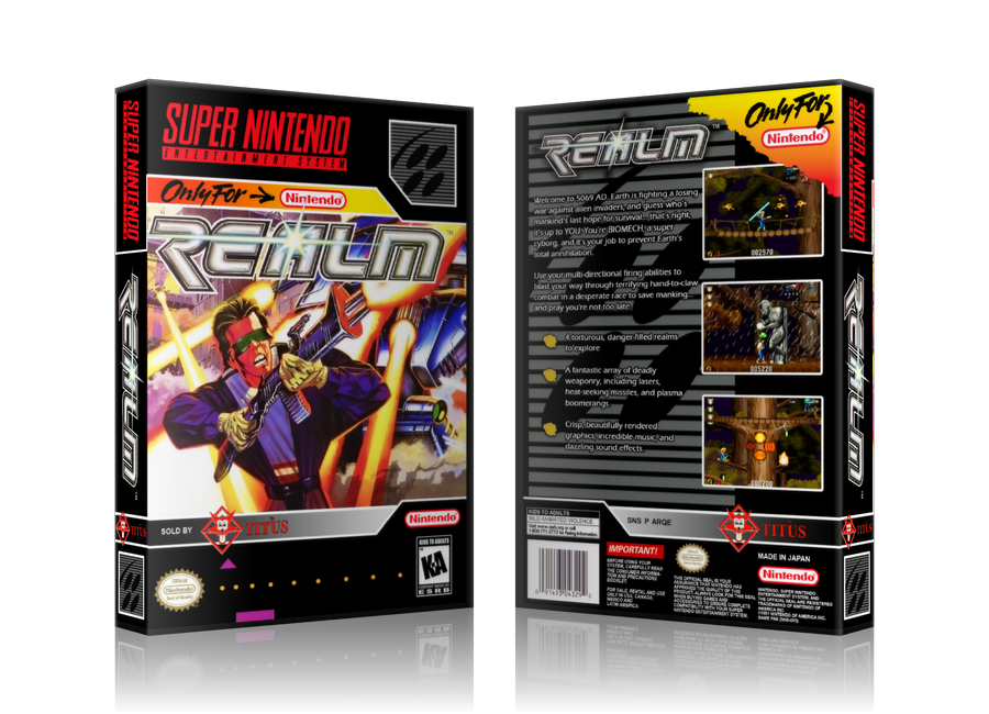 Realm Replacement Nintendo SNES Game Case Or Cover