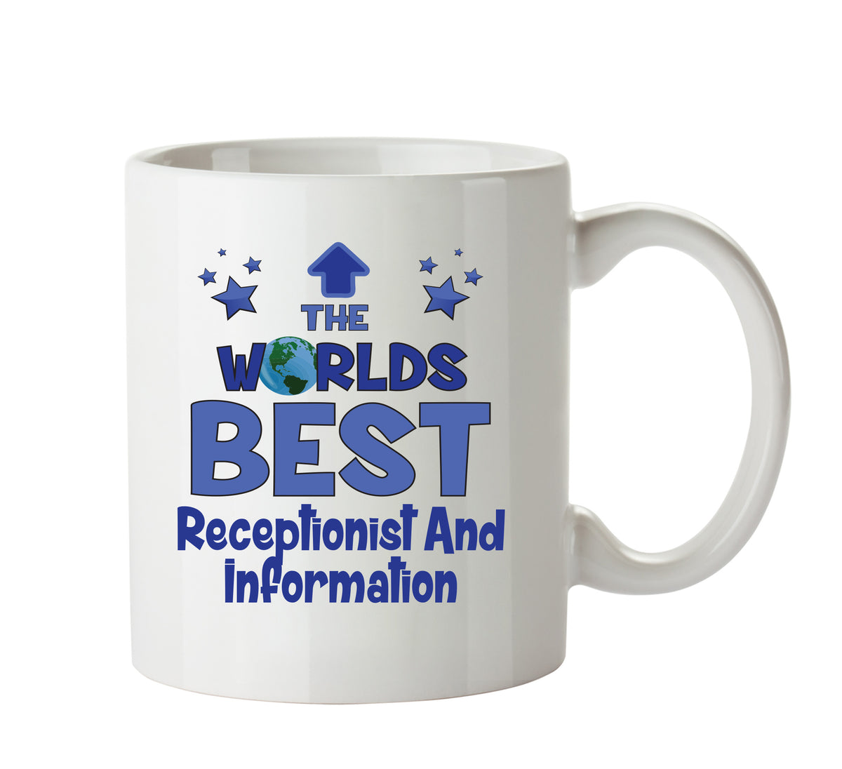 Worlds Best Receptionist And Information Clerk Mug - Novelty Funny Mug – printed mug product image 1