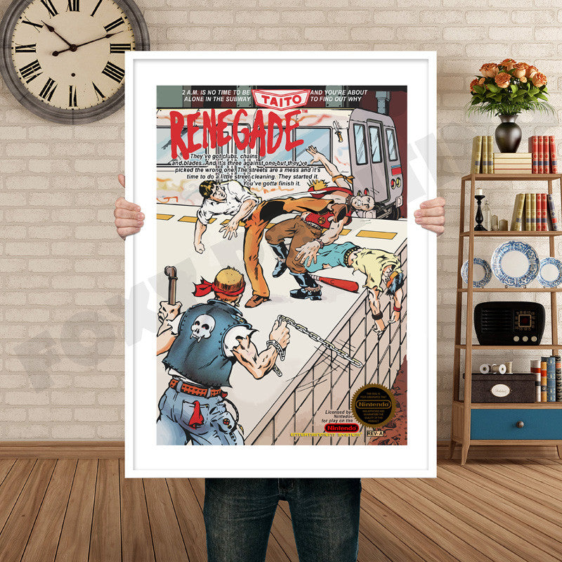 Renegade Retro GAME INSPIRED THEME Nintendo NES Gaming A4 A3 A2 Or A1 Poster Art 475