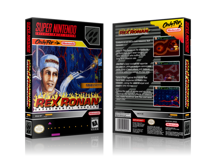 Rex Ronan Replacement Nintendo SNES Game Case Or Cover