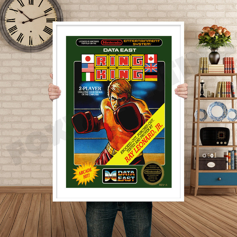 Ring King Retro GAME INSPIRED THEME Nintendo NES Gaming A4 A3 A2 Or A1 Poster Art 477