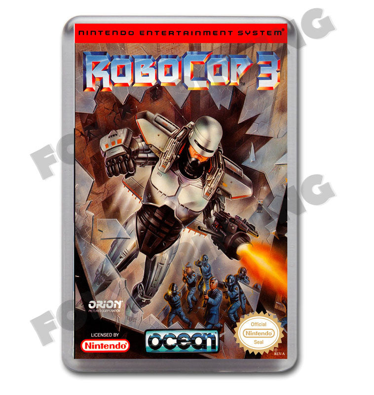 Robocop 3 Retro Nintendo NES Game Inspired Fridge Magnet 482