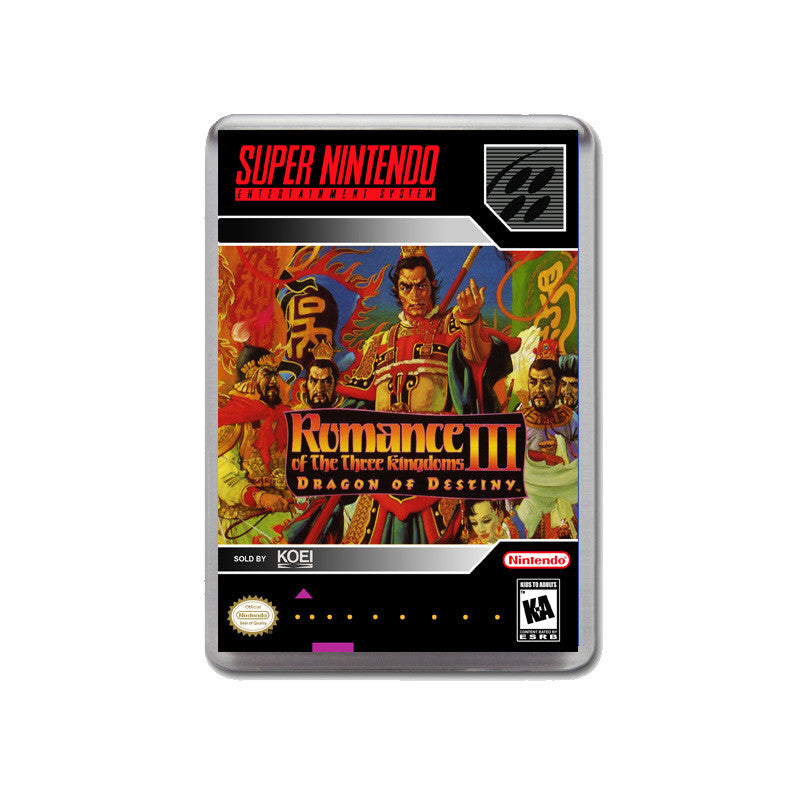 Romance Of The Three Kingdoms Iii - SNES GAME inspired Retro Gaming Magnet