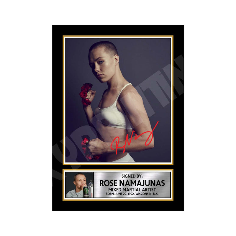 Rose Namajunas 2 Limited Edition MMA Wrestler Signed Print - MMA Wrestling