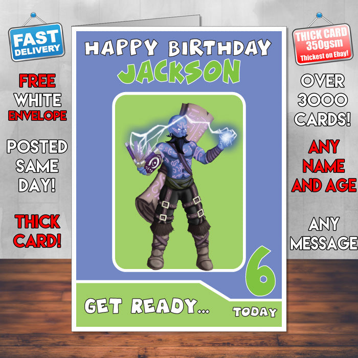 Ryzecollab2 Inspired Theme Personalised Kids Inspired Birthday Card (SA060917) – Ryzecollab2 Inspired Theme Personalised Birthday Card – personalised Birthday Card