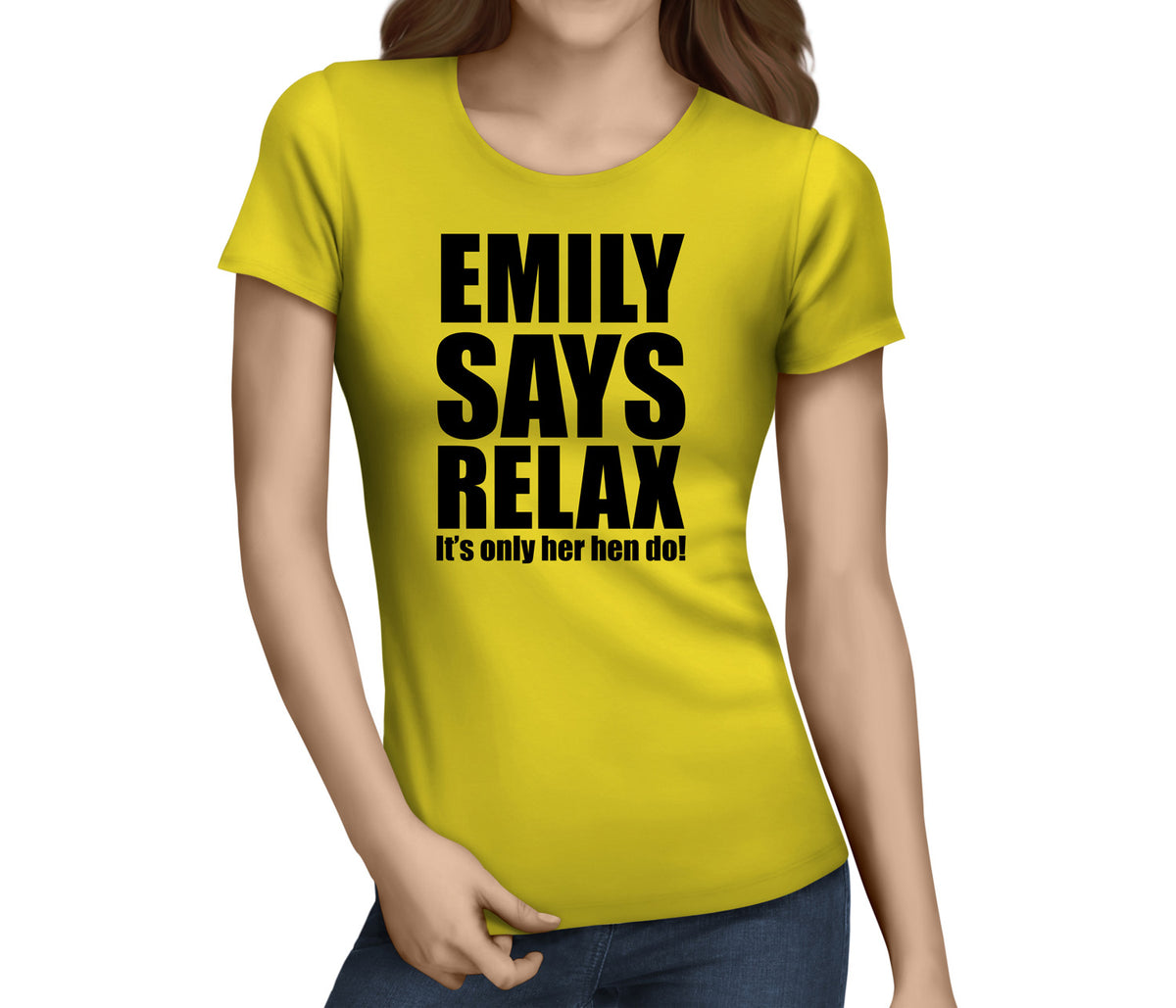 Say Relax Black Hen T-Shirt - Any Name - Party Tee