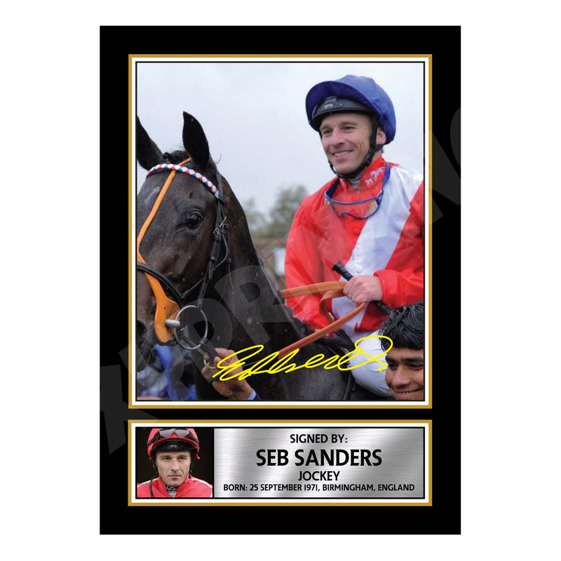 SEB SANDERS 2 Limited Edition Horse Racer Signed Print - Horse Racing