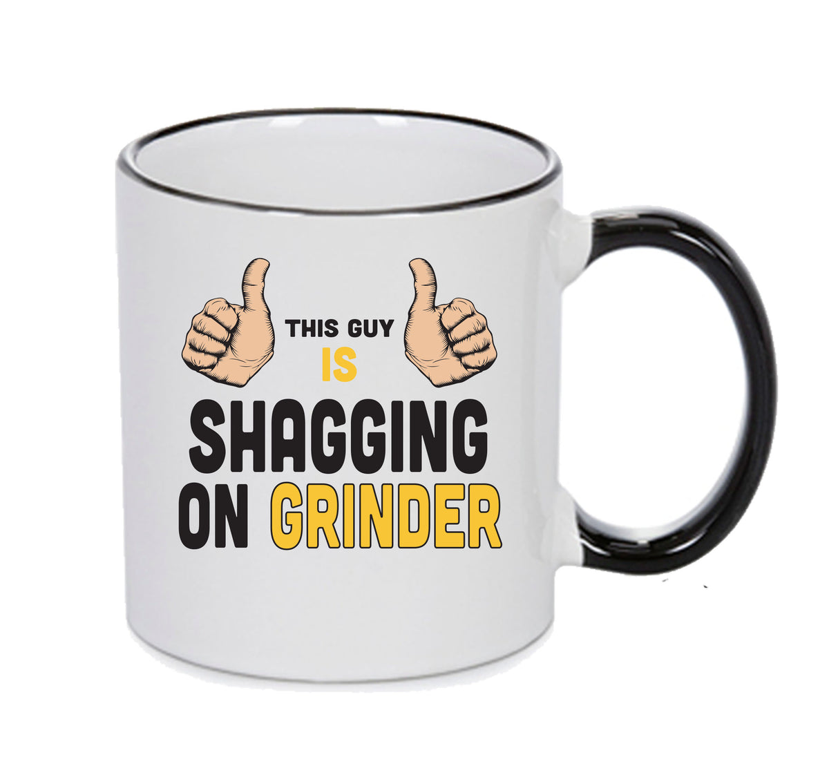 This Guy Is Shagging On GRINDR INSPIRED STYLE Mug Gift – printed mug product image 1