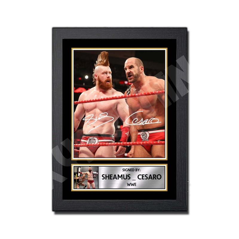 SHEAMUS _ CESARO Limited Edition MMA Wrestler Signed Print - MMA Wrestling