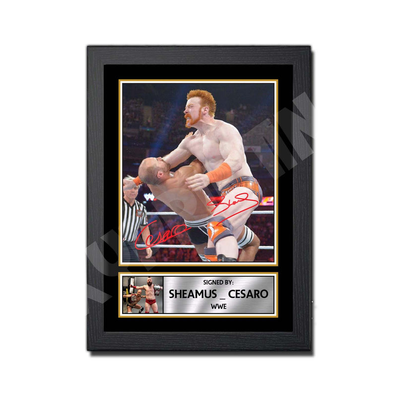 SHEAMUS _ CESARO 2 Limited Edition MMA Wrestler Signed Print - MMA Wrestling