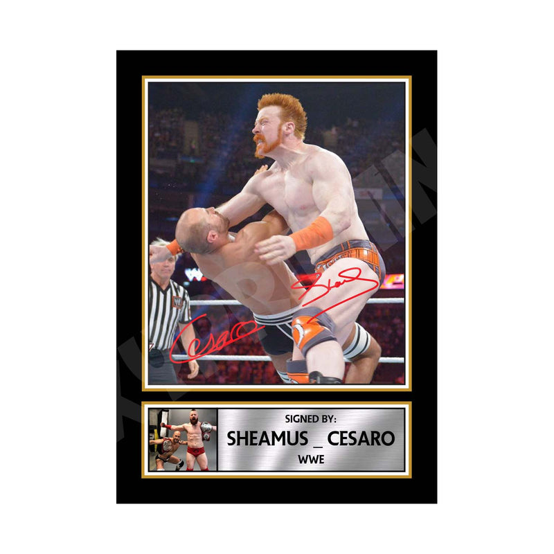 SHEAMUS _ CESARO 2 Limited Edition MMA Wrestler Signed Print - MMA Wrestling