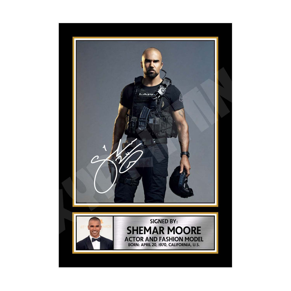 SHEMAR MOORE 2 Tv Show Printed Signature Print – Shemar Moore 2 Tv Show Printed Signature Print – A1 Print Only