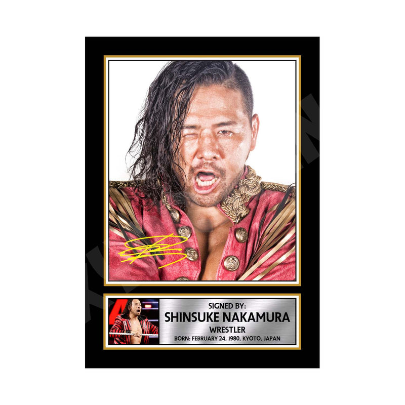 SHINSUKE NAKAMURA Limited Edition MMA Wrestler Signed Print - MMA Wrestling