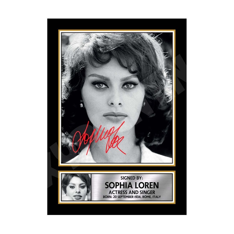 SOPHIA LOREN 2 Limited Edition Tv Show Signed Print